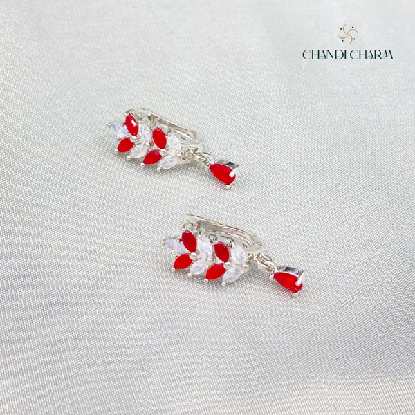 Ruby Hoop Earrings