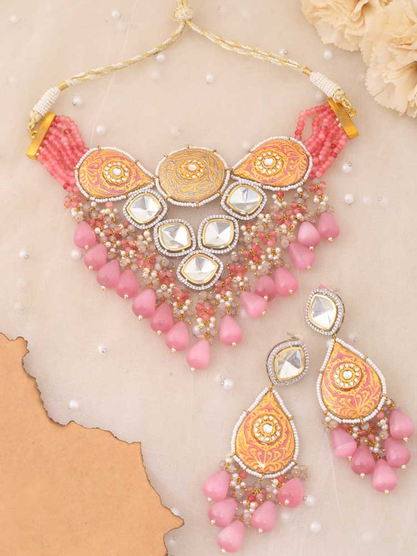 Blush Blaine Kundan Jewellery Set - EOSS
