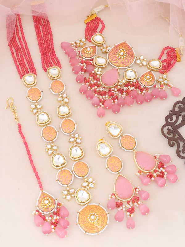 Coral Krutika Kundan Jewellery Set - EOSS