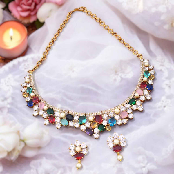 Multicolor Narusi Hasli Victorian Jewellery Set - New Arrival