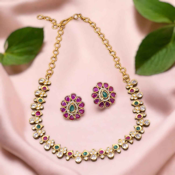 Multicolor Prisca Victorian Jewellery Set-New Arrival