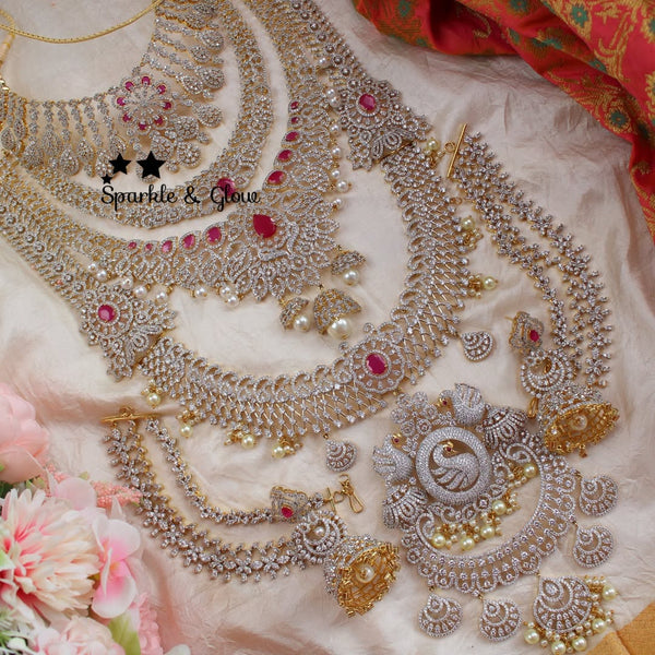 pink Rose gold Necklace Full set chocker